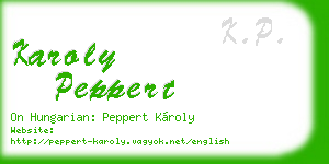 karoly peppert business card
